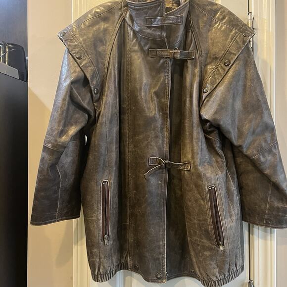 Rare “Mad Max” Themed 1980’s Leather Jacket - Made in the USA - Sm - Picture 3 of 16